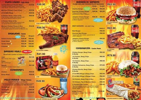 Mochachos Menu With Updated Prices in South Africa 2024