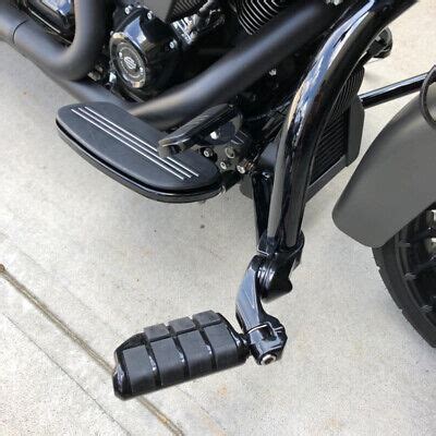 Black Motorcycle Highway Foot Pegs Aluminum Footpegs Rest For Harley ...