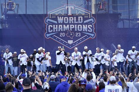 World Series MVP Corey Seager shades Astros at Rangers' parade