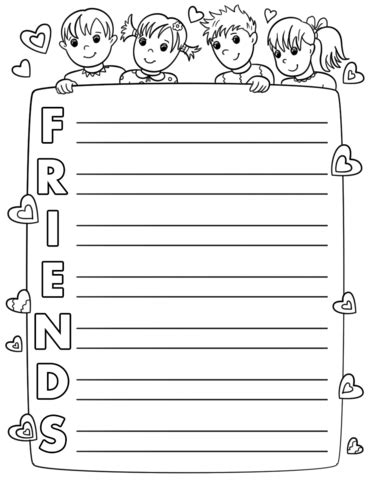 Friends Acrostic Poem Template | Free Printable Papercraft Templates