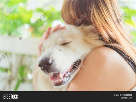 Woman Hugging Her Dog Image & Photo (Free Trial) | Bigstock