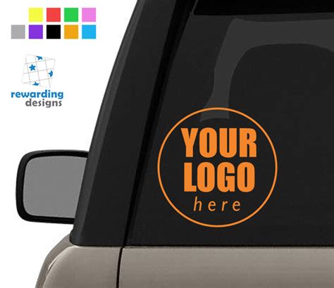 Custom Logo Personalised Car Sticker - Single Colour Vinyl Decal – Rewarding Designs