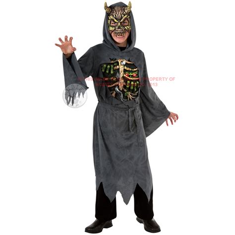 Boys Halloween Outfit Mask Scary Fancy Dress Costume Movie Kids Ghoul Child New | eBay