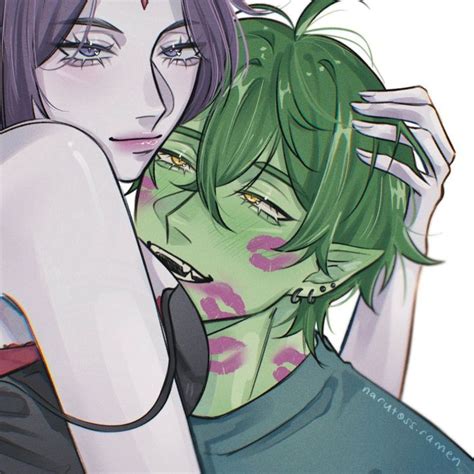 raven and beast boy matching icons ☆ creds 2 narutoss_ramen on twt Sad Anime Couples, Anime Love ...