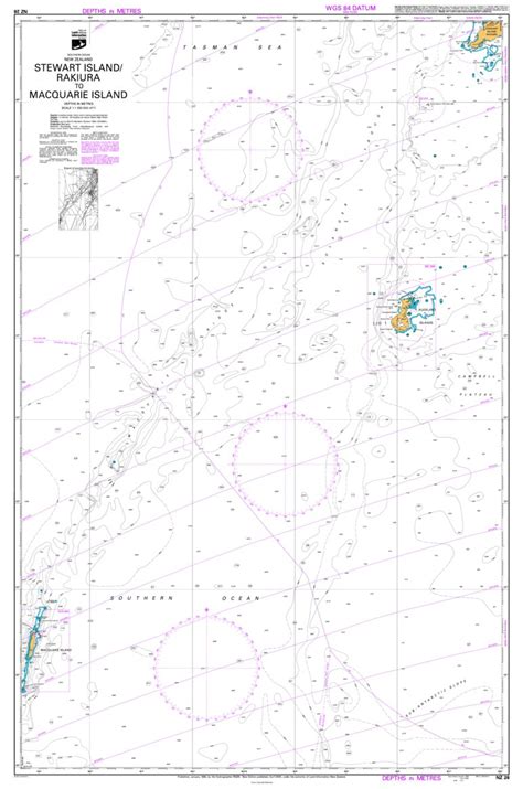 Stewart Island/Rakiura to Macquarie Island map by Land Information New ...