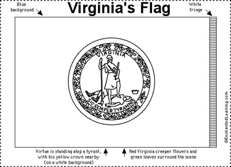 Virginia Flag Printout - EnchantedLearning.com