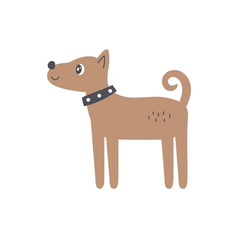 Premium Vector | Funny dog in collar