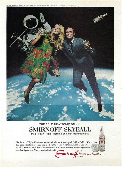 1967 Smirnoff Skyball Vodka Tonic Drink Space Vintage Magazine Print Ad/Poster - Food & Beverage