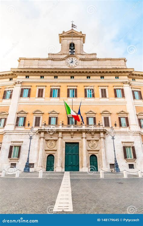 Montecitorio Palace, Seat of Italian Chamber of Deputies. Italian ...