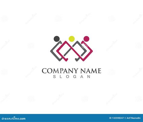 People Connected Logo Template Vector Stock Illustration - Illustration of team, isolated: 132598247