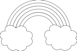 Rainbow With Clouds 5 Arches Clip Art at Clker.com - vector clip art online, royalty free ...