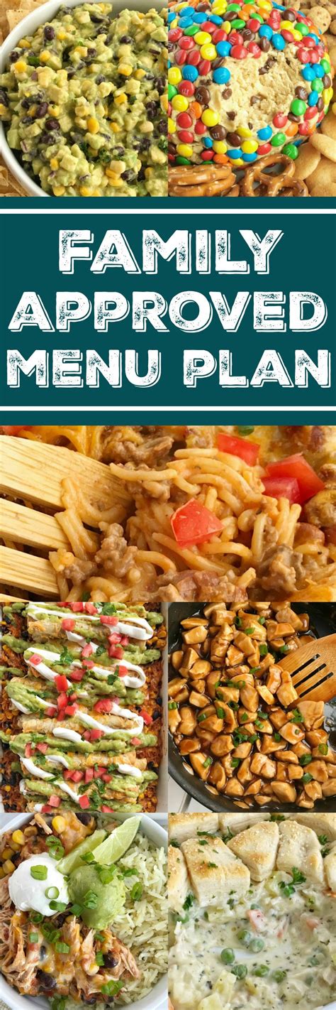 Family Approved Menu Plan - week 20 | Weekly dinner menu, Family meal planning, Week meal plan