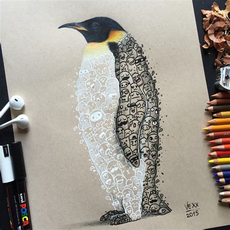 Penguin Doodle Art by VinceOkerman on DeviantArt