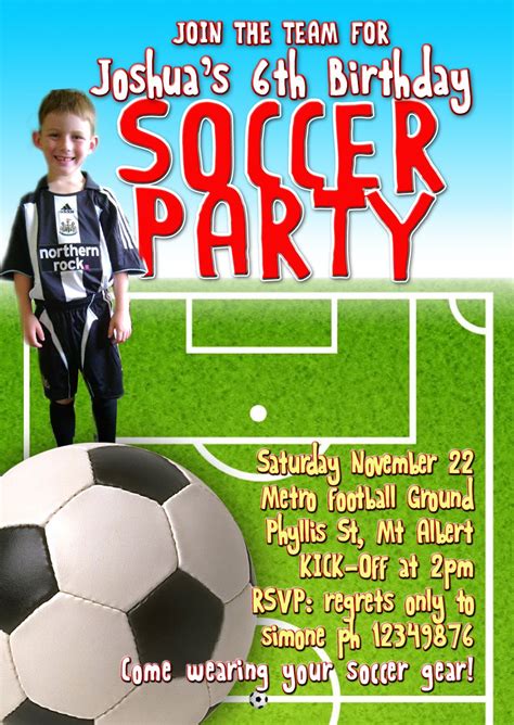 FREE Kids Party Invitations: Soccer Party Invitation