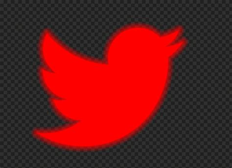 HD Red Neon Twitter Logo PNG | Citypng