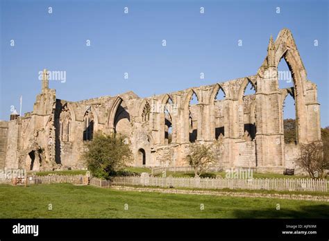 BOLTON ABBEY NORTH YORKSHIRE England UK Ruins of 12thc Bolton Priory ...