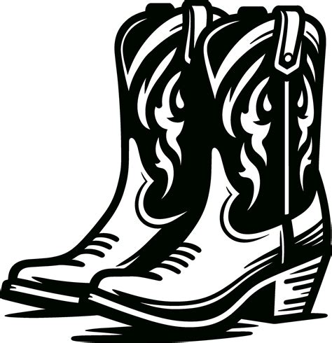 Western Cowboy Boots 36199259 Vector Art at Vecteezy