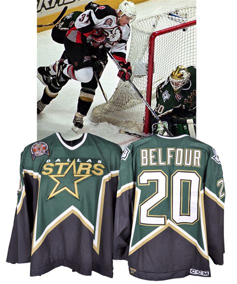 Lot Detail - Ed Belfour's 1998-99 Dallas Stars Stanley Cup Finals Game-Worn Jersey - Photo-Matched!