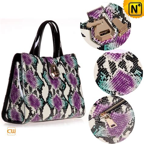 Python Embossed Leather Handbags for Women CW310919 | CWMALLS