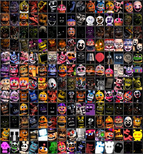 My New Mega UCN Roster Featuring 180 Characters! : fivenightsatfreddys