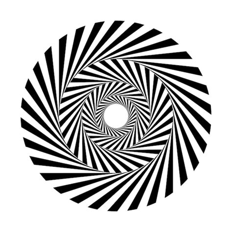 Premium Vector | Vector illustration of black optical illusion spiral