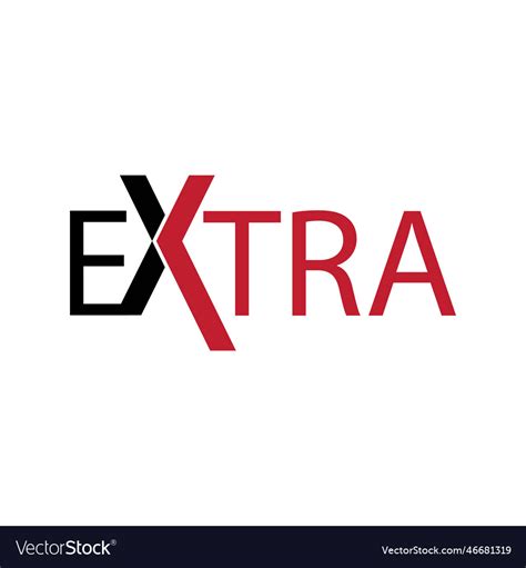 Extra logo Royalty Free Vector Image - VectorStock