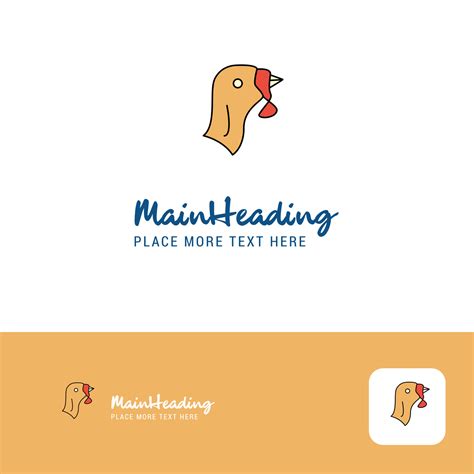 Creative Turkey Logo Design Flat color Logo place for Tagline Vector ...