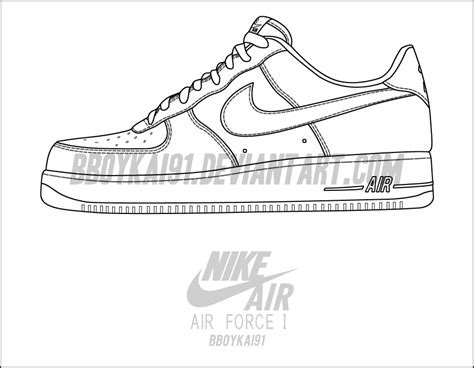 Nike Air Force 1 Sketch at PaintingValley.com | Explore collection of ...