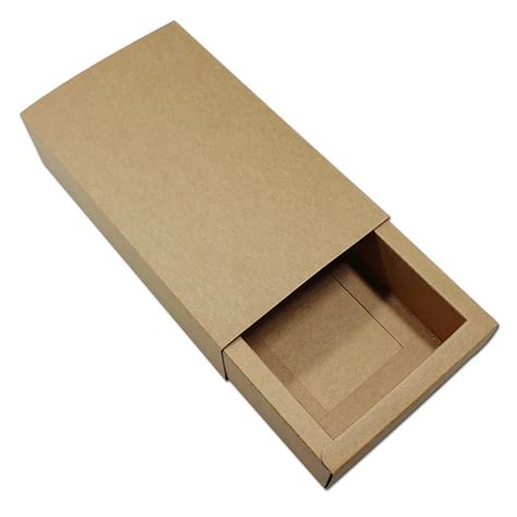 15pcs/lot Party Favor Gift Box Brown Lovely Kraft Paper Drawer Box DIY ...