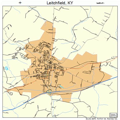 Leitchfield Kentucky Street Map 2144686