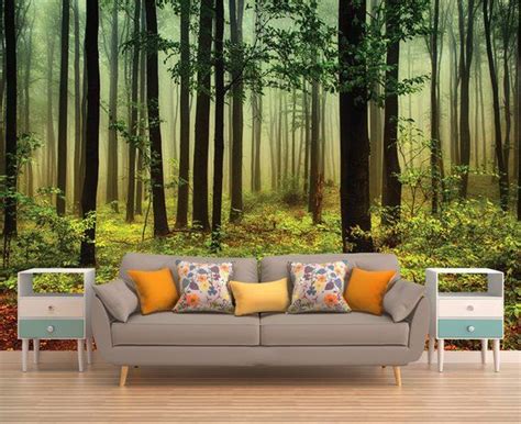 Forest Wall Mural, Forest Wallpaper, Forest, Tree Wall Mural, Tree ...