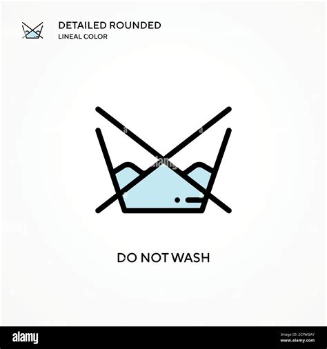 Do not wash vector icon. Modern vector illustration concepts. Easy to edit and customize Stock ...