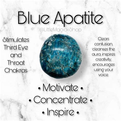 Blue Apatite Crystal Healing Properties (@littlemagickshop) | Crystal ...