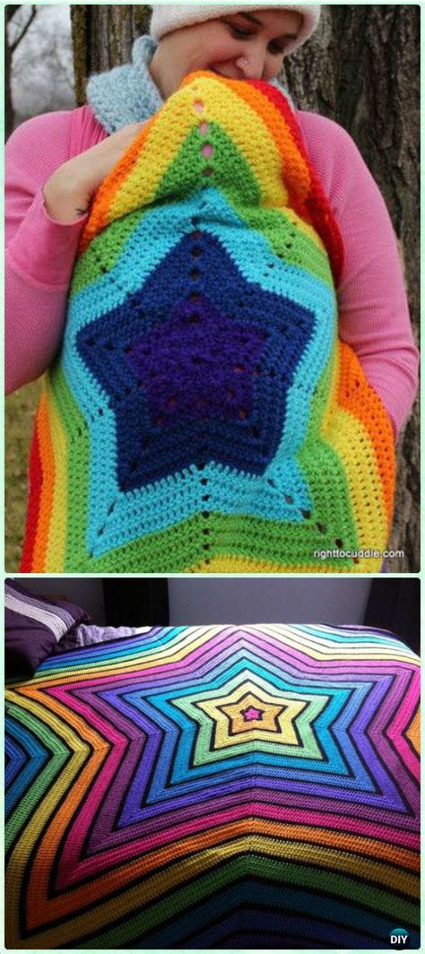 Crochet Rainbow Blanket Free Patterns