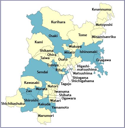 Regions & Cities: Miyagi Prefecture