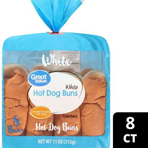 Great Value Hot Dog Buns, 11 oz, 8 count - Walmart.com - Walmart.com