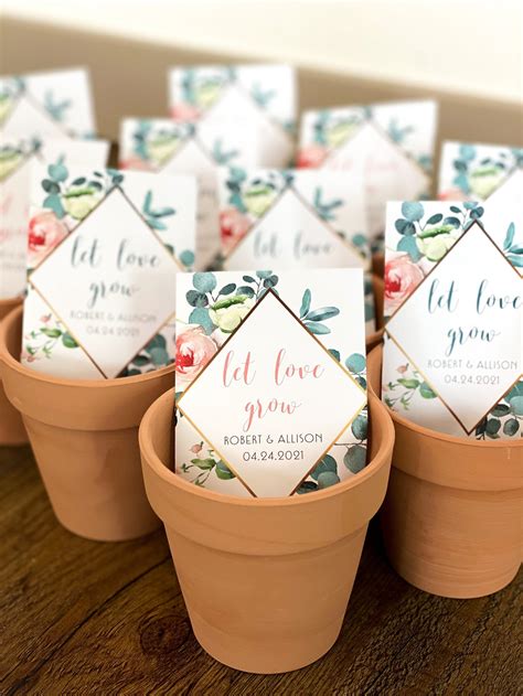 Let Love Grow Custom Seed Wedding Favors Personalized SEALED With SEEDS INCLUDED, Wedding Favors ...