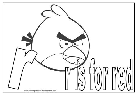 Angry Birds Alphabet Coloring Pages