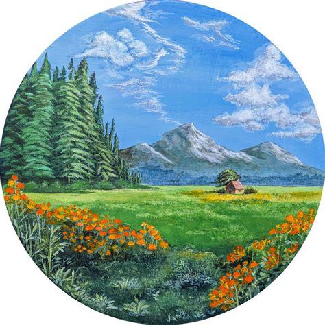 Acrylic Painting on a circular canvas (40 by 40cm) by AnmolArt on DeviantArt