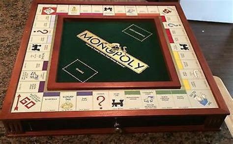 Monopoly Wooden Board | Etsy Husband 40th Birthday, Mahogany Cabinets ...