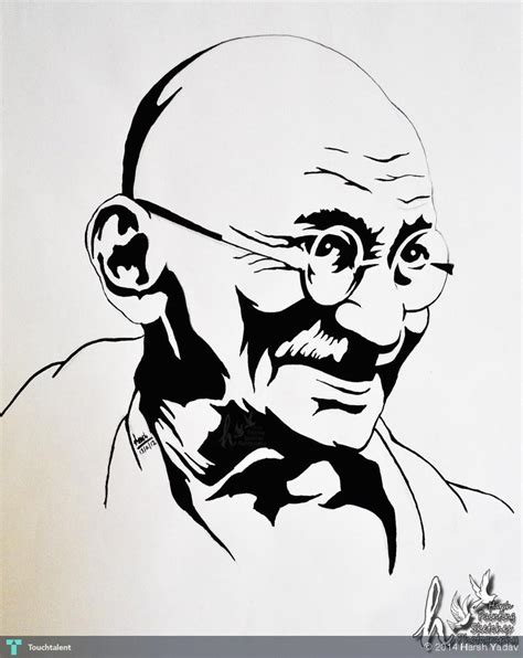 Gandhi Pencil Drawing at GetDrawings | Free download