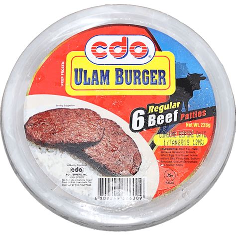 CDO Ulam Burger Patty | 228g | Deli & Hotdogs | Walter Mart