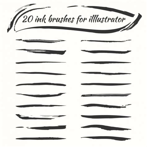 Free Vector | Ink brushes collection