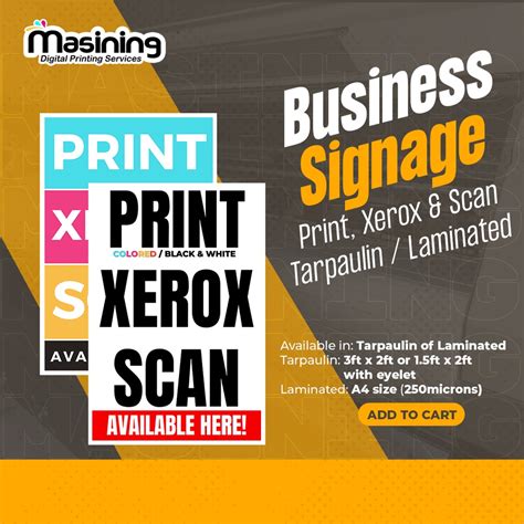 Print, Xerox, Scan Business Signage Tarpaulin / Laminated | Shopee Philippines