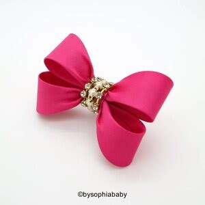 Baby Hair Clip, Hot Pink Bow Hair Clip, Hot Pink Hair Clip, Toddler ...