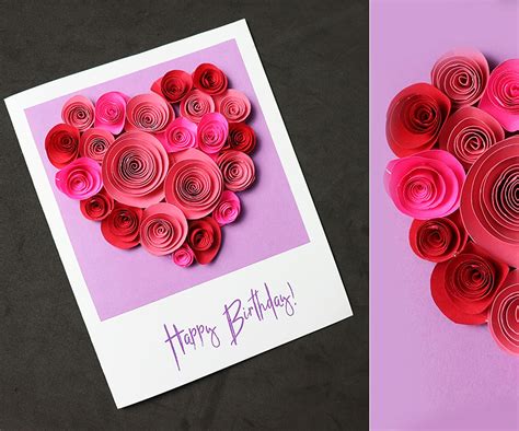 Beautiful Birthday Greeting Card Idea | Pop Up Rose Heart | DIY Birthday Card | Birthday cards ...