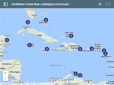 Caribbean Cruise Activities Guide :: Best things to do near Caribbean cruise ports :: MAP