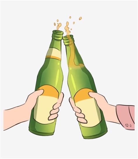 Cheers Beer Illustration, Cheers, Green, Bottle PNG Transparent Clipart Image and PSD File for ...