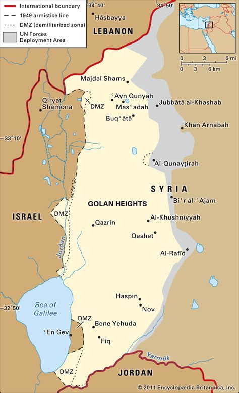 Golan Heights Map Middle East – Get Map Update