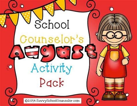 School Counselor's August Activity Pack- $10.00 Counselor Activities, School Counselor Resources ...